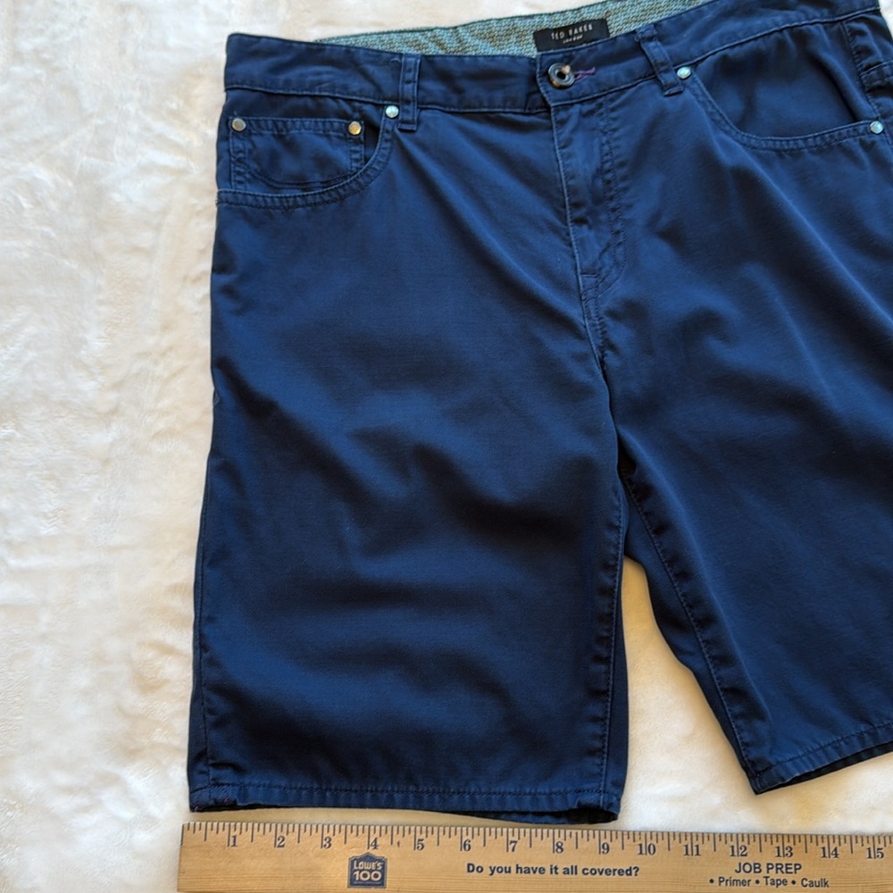 Ted Baker Men’s 5 Pocket Cotton Blue Shorts - Picture 11 of 13
